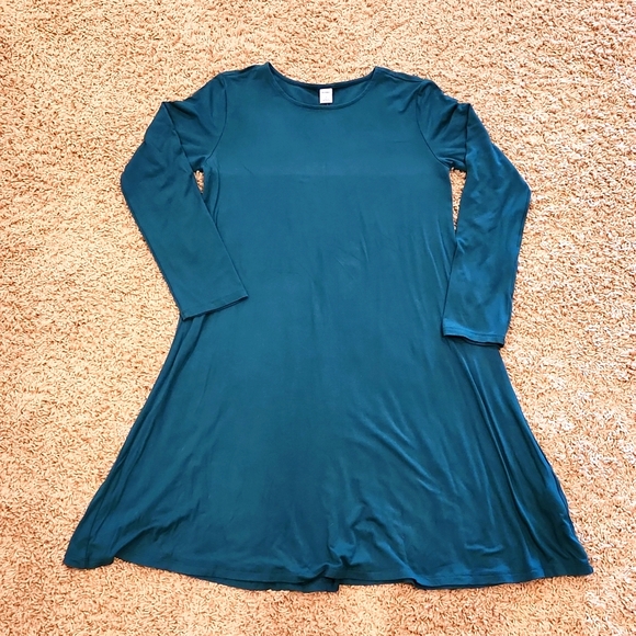Old Navy Dresses & Skirts - Old Navy long sleeve green dress size small